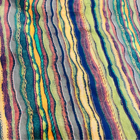 VINTAGE MEN'S CETA ITALIANA SILK SHIRT MULTI-COLOR GEOMETRIC  BEAUTIFUL XLARGE - Picture 4 of 9